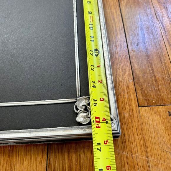 Vintage Silver Plated Repousse Picture Frame NO GLASS with Black & White Photo - Picture 8 of 14